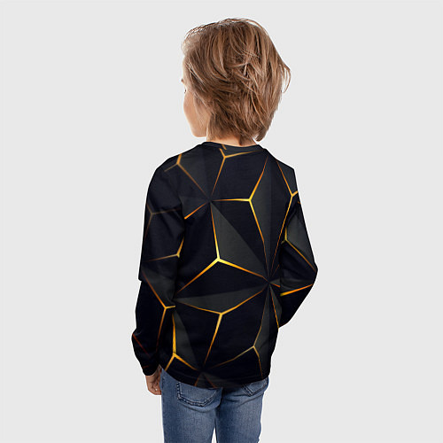 Детский лонгслив Hexagon Line Smart / 3D-принт – фото 4