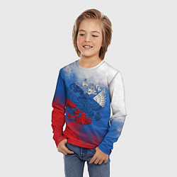 Лонгслив детский Триколор градиент, цвет: 3D-принт — фото 2