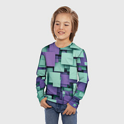 Лонгслив детский Trendy geometric pattern, цвет: 3D-принт — фото 2