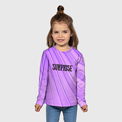 Лонгслив детский Сиреневый сюрприз, цвет: 3D-принт — фото 2