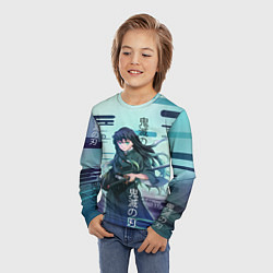 Лонгслив детский Клинок рассекающий демонов - Токито, цвет: 3D-принт — фото 2