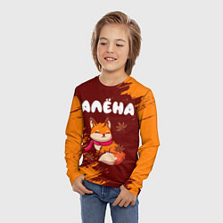 Лонгслив детский Алёна осенняя лисичка, цвет: 3D-принт — фото 2