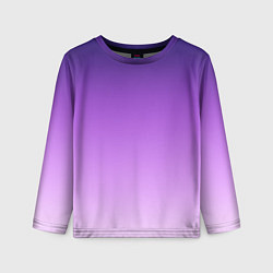 Лонгслив детский Фиолетово-сиреневый градиент, цвет: 3D-принт