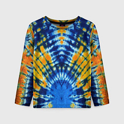 Детский лонгслив Tie dye стиль хиппи