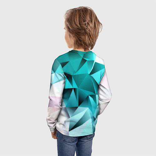 Детский лонгслив Green abstraction / 3D-принт – фото 4