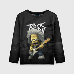 Лонгслив детский Rock and Roll Simpsons, цвет: 3D-принт