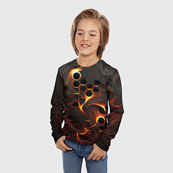 Лонгслив детский Огненная сетка, цвет: 3D-принт — фото 2