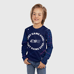 Лонгслив детский Символ Counter Strike 2 и надпись best game ever, цвет: 3D-принт — фото 2