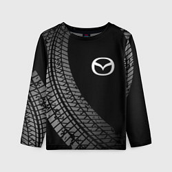 Лонгслив детский Mazda tire tracks, цвет: 3D-принт