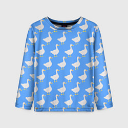 Лонгслив детский Домашний гусь вооружен ножом, цвет: 3D-принт