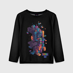 Лонгслив детский Tetris abstract, цвет: 3D-принт
