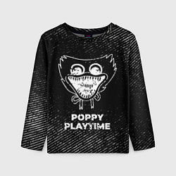 Лонгслив детский Poppy Playtime с потертостями на темном фоне, цвет: 3D-принт