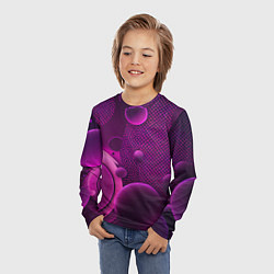 Лонгслив детский Фиолетовые шары, цвет: 3D-принт — фото 2