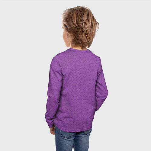 Детский лонгслив Сиреневого цвета с узорами / 3D-принт – фото 4
