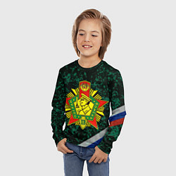 Лонгслив детский Пограничные войска РФ, цвет: 3D-принт — фото 2