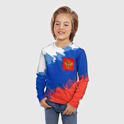 Лонгслив детский Я патриот России, цвет: 3D-принт — фото 2