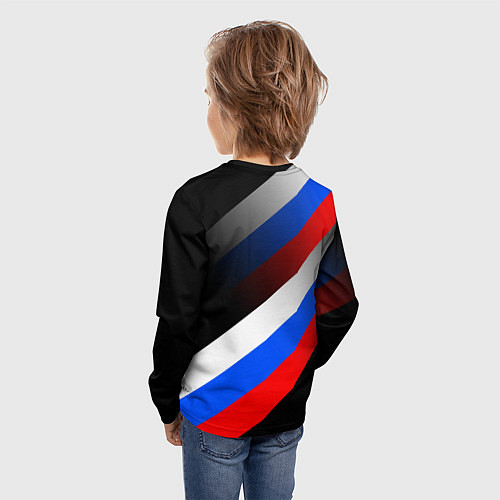 Детский лонгслив Пограничные войска - флаг РФ / 3D-принт – фото 4