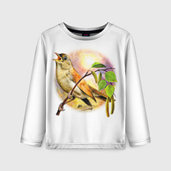 Лонгслив детский Соловей, цвет: 3D-принт