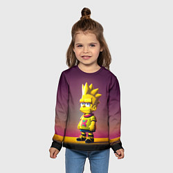 Лонгслив детский Барт Симпсон - нейросеть, цвет: 3D-принт — фото 2