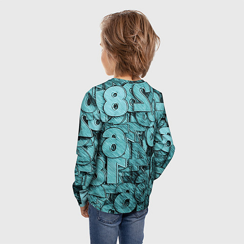 Детский лонгслив Числа / 3D-принт – фото 4