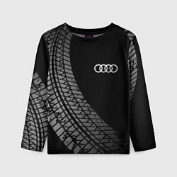 Лонгслив детский Audi tire tracks, цвет: 3D-принт