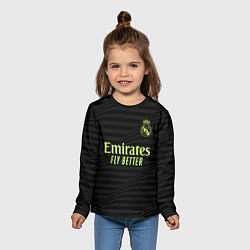 Лонгслив детский Винисиус Жуниор Реал Мадрид форма 2223 третья, цвет: 3D-принт — фото 2