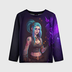 Лонгслив детский Jinx arcane League of Legends, цвет: 3D-принт