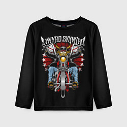 Лонгслив детский Lynyrd Skynyrd - байкер, цвет: 3D-принт
