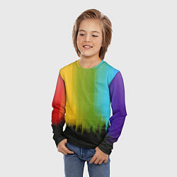 Лонгслив детский Летняя радуга, цвет: 3D-принт — фото 2