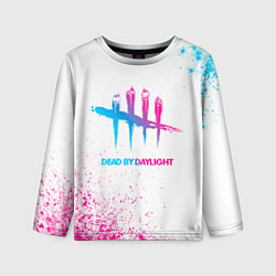 Детский лонгслив Dead by Daylight neon gradient style
