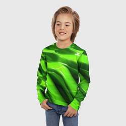 Лонгслив детский Текстура зеленая слизь, цвет: 3D-принт — фото 2