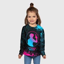 Лонгслив детский Cowboy Bebop - neon gradient, цвет: 3D-принт — фото 2