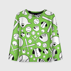 Лонгслив детский Мир бейсбола, цвет: 3D-принт