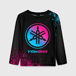 Лонгслив детский Yamaha - neon gradient, цвет: 3D-принт