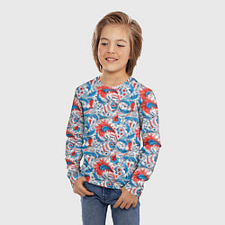 Лонгслив детский Русские узоры, цвет: 3D-принт — фото 2