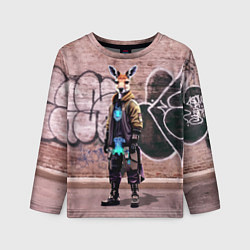 Лонгслив детский Dude kangaroo - Bronx - New York, цвет: 3D-принт