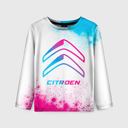 Лонгслив детский Citroen neon gradient style, цвет: 3D-принт