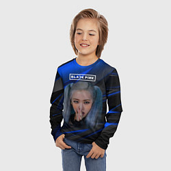 Лонгслив детский Rose Blackpink kpop, цвет: 3D-принт — фото 2