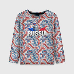 Детский лонгслив Happy Russia волнистые узоры