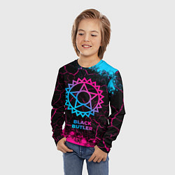 Лонгслив детский Black Butler - neon gradient, цвет: 3D-принт — фото 2