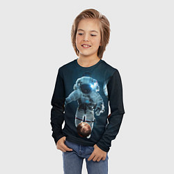 Лонгслив детский Космонавт планеты, цвет: 3D-принт — фото 2