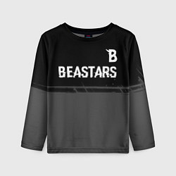Детский лонгслив Beastars glitch на темном фоне: символ сверху