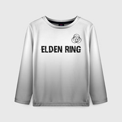 Лонгслив детский Elden Ring glitch на светлом фоне: символ сверху, цвет: 3D-принт