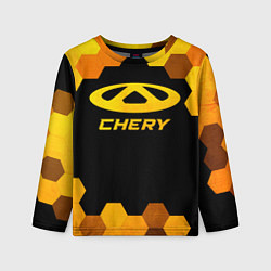 Лонгслив детский Chery - gold gradient, цвет: 3D-принт