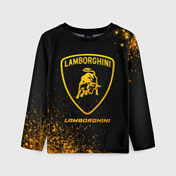 Лонгслив детский Lamborghini - gold gradient, цвет: 3D-принт