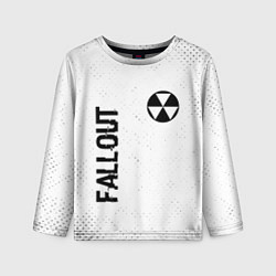 Лонгслив детский Fallout glitch на светлом фоне: надпись, символ, цвет: 3D-принт