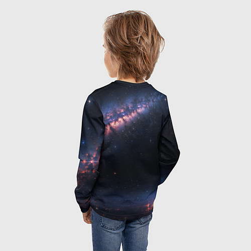 Детский лонгслив Млечный путь в звездном небе / 3D-принт – фото 4
