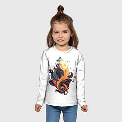 Лонгслив детский Пламя феникса, цвет: 3D-принт — фото 2