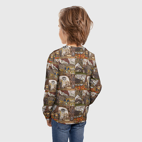 Детский лонгслив Рисунки коллаж / 3D-принт – фото 4