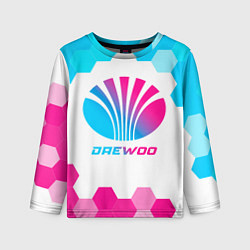 Лонгслив детский Daewoo neon gradient style, цвет: 3D-принт